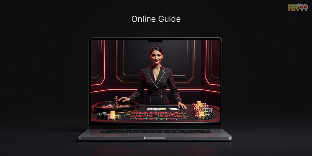 Minh họa giao diện trực tiếp casino rr99 với dealer chuyên nghiệp và bàn chơi sống động